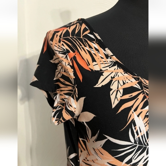 Leaf Pattern Shirt SZ 1X - Picture 3 of 6